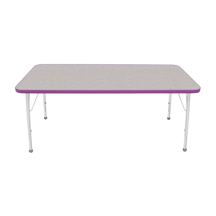 Mahar Creative Colors Large Rectangle Creative Colors Activity Table with Heavy Duty Laminate Top (30"W x 60"L x 22-30"H) - SchoolOutlet