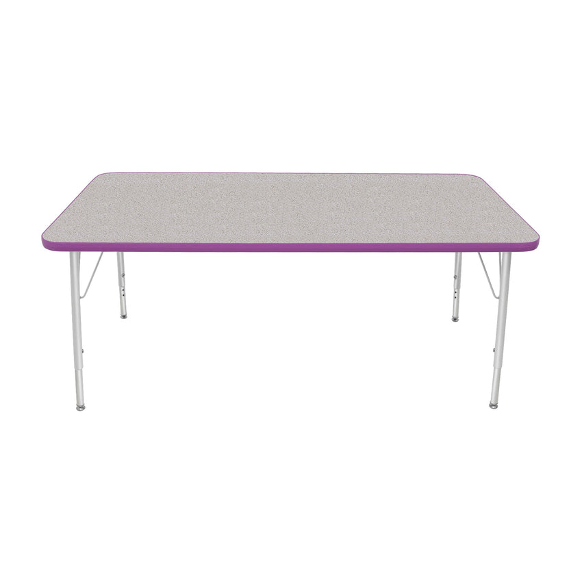 Mahar Creative Colors Large Rectangle Creative Colors Activity Table with Heavy Duty Laminate Top (30"W x 60"L x 22-30"H) - SchoolOutlet