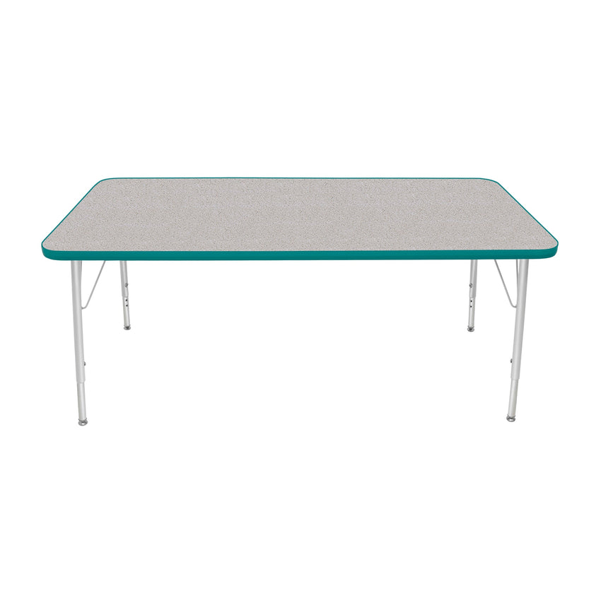 Mahar Creative Colors Large Rectangle Creative Colors Activity Table with Heavy Duty Laminate Top (30"W x 60"L x 22-30"H) - SchoolOutlet