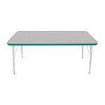 Mahar Creative Colors Large Rectangle Creative Colors Activity Table with Heavy Duty Laminate Top (30