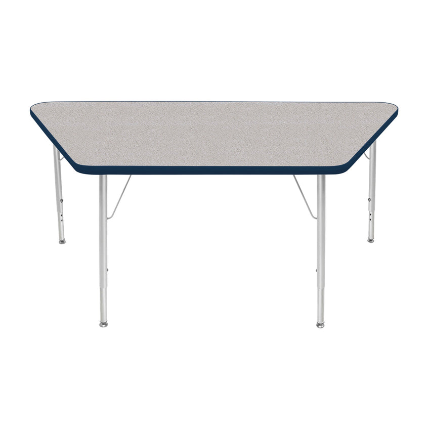 Mahar Creative Colors Large Trapezoid Creative Colors Activity Table with Heavy Duty Laminate Top (30"W x 60"L x 22-30"H) - SchoolOutlet