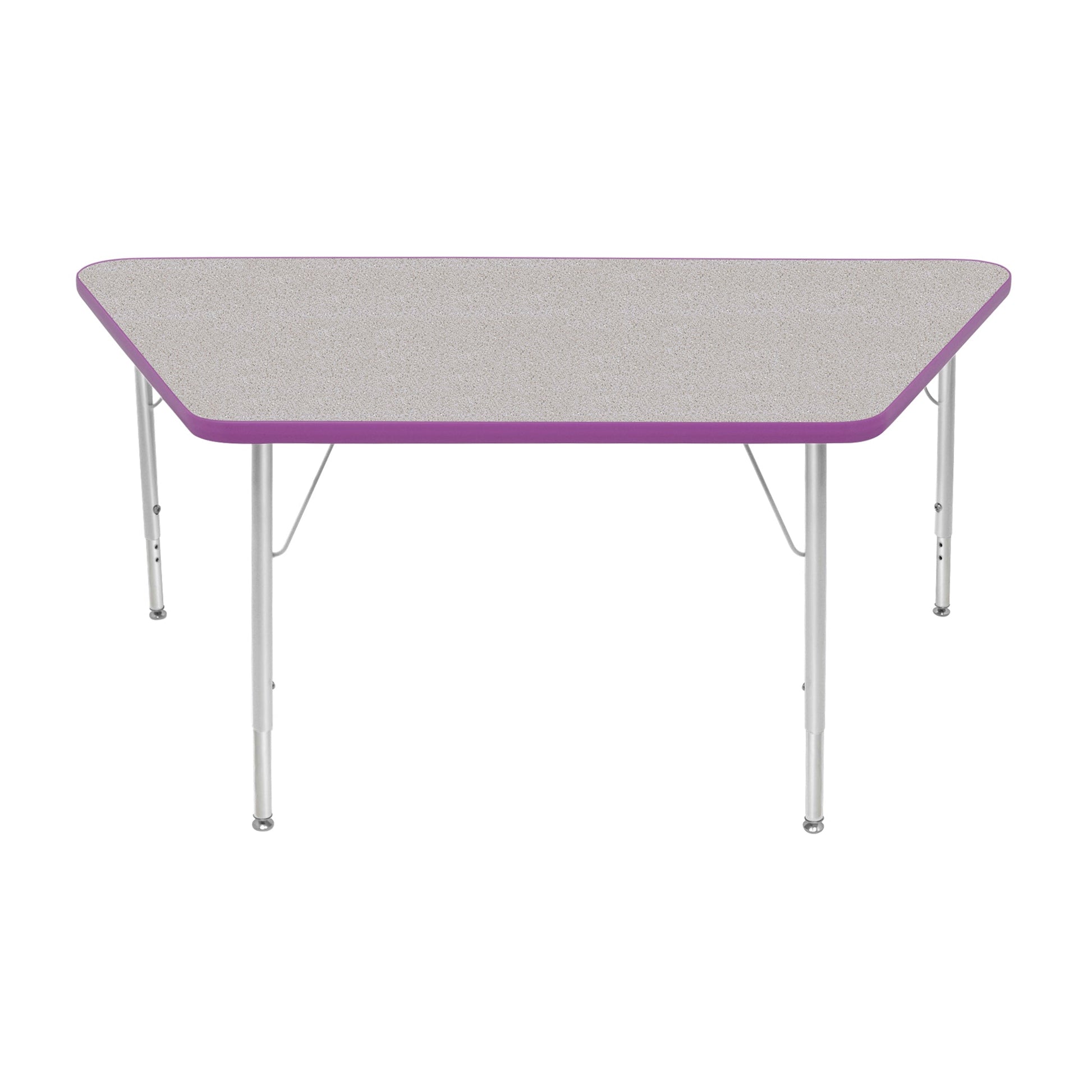 Mahar Creative Colors Large Trapezoid Creative Colors Activity Table with Heavy Duty Laminate Top (30"W x 60"L x 22-30"H) - SchoolOutlet