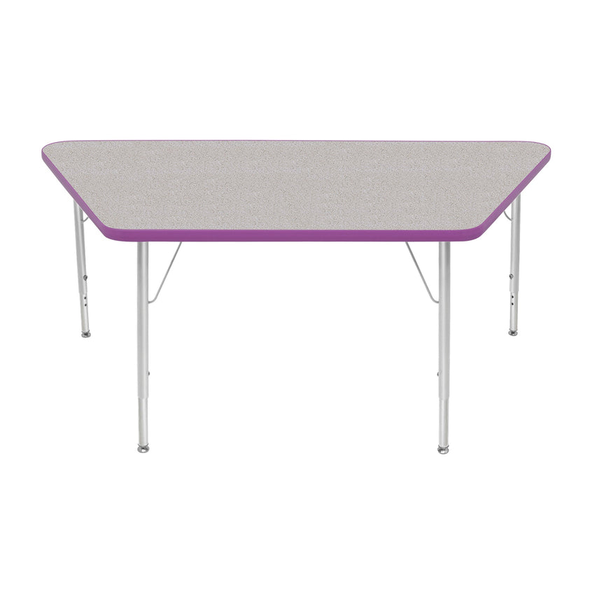 Mahar Creative Colors Large Trapezoid Creative Colors Activity Table with Heavy Duty Laminate Top (30"W x 60"L x 22-30"H) - SchoolOutlet