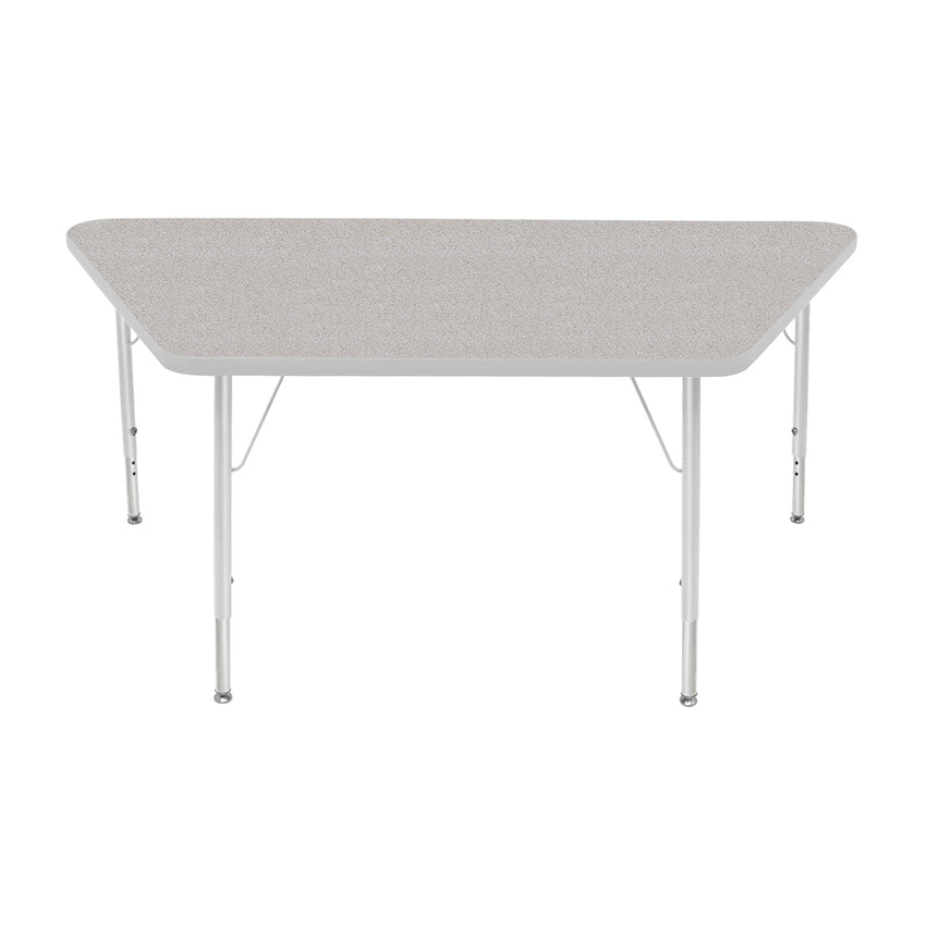Mahar Creative Colors Large Trapezoid Creative Colors Activity Table with Heavy Duty Laminate Top (30"W x 60"L x 22-30"H) - SchoolOutlet