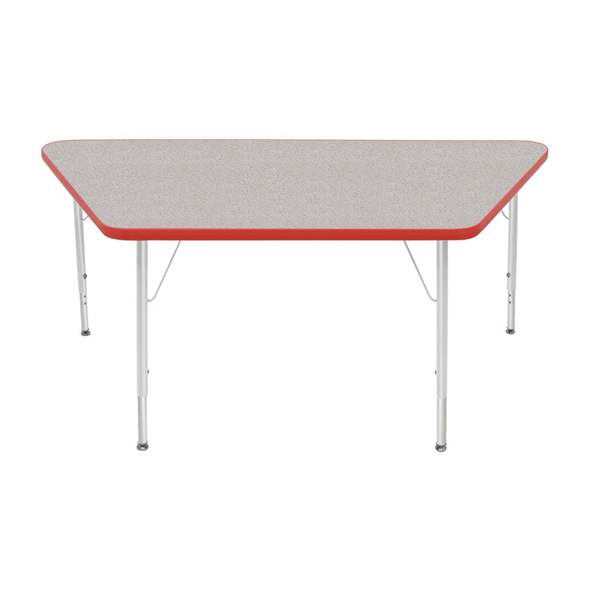 Mahar Creative Colors Large Trapezoid Creative Colors Activity Table with Heavy Duty Laminate Top (30"W x 60"L x 22-30"H) - SchoolOutlet