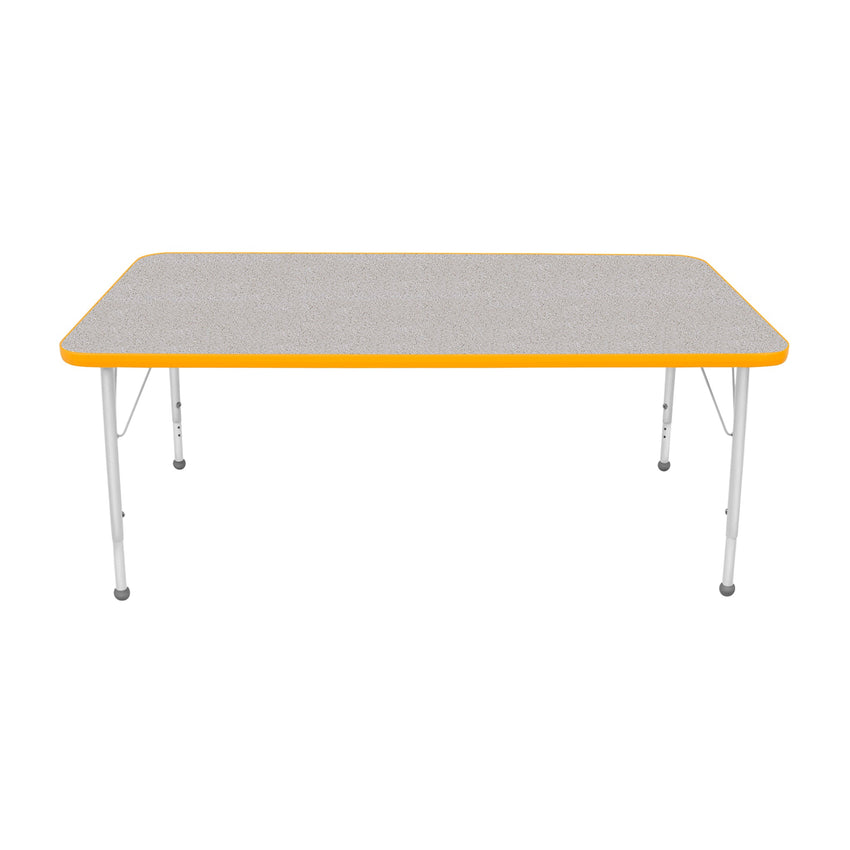 Mahar Creative Colors Large Rectangle Creative Colors Activity Table with Heavy Duty Laminate Top (30"W x 60"L x 22-30"H) - SchoolOutlet