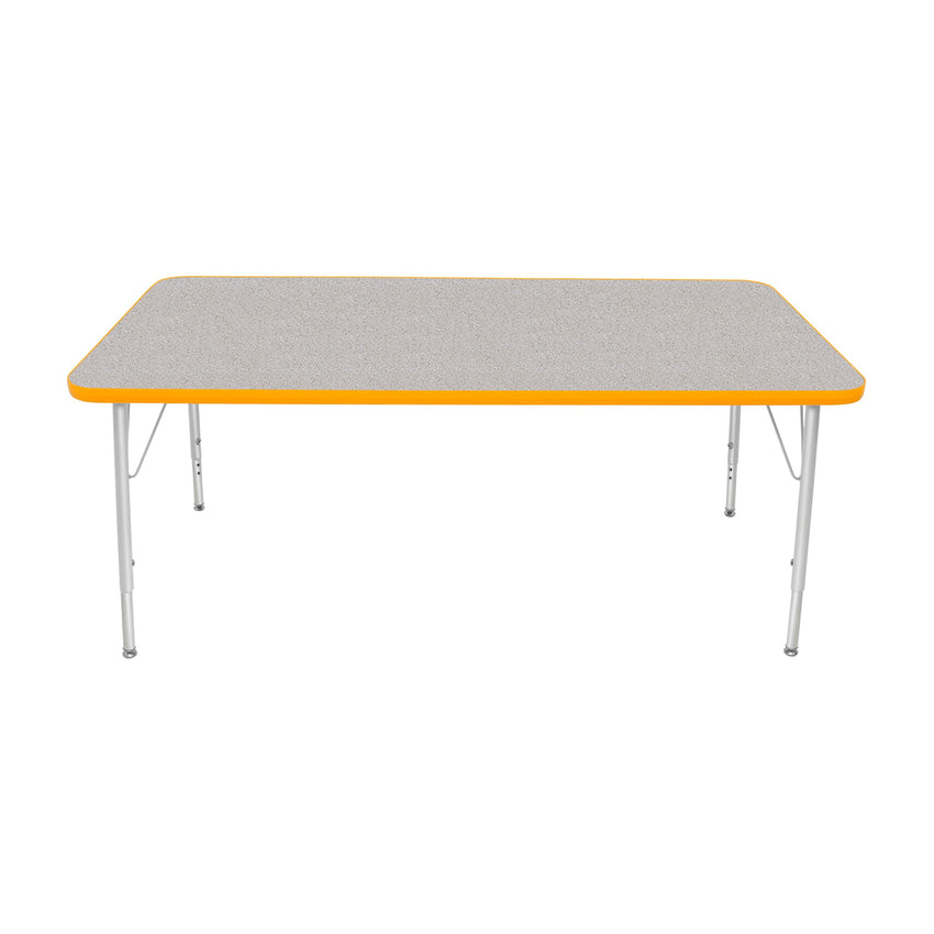 Mahar Creative Colors Large Rectangle Creative Colors Activity Table with Heavy Duty Laminate Top (30"W x 60"L x 22-30"H) - SchoolOutlet