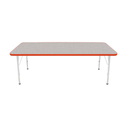 Mahar Creative Colors Small Rectangle Creative Colors Activity Table with Heavy Duty Laminate Top (30"W x 72"L x 22-30"H)