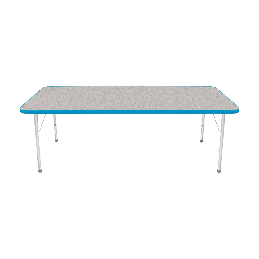 Mahar Creative Colors Small Rectangle Creative Colors Activity Table with Heavy Duty Laminate Top (30"W x 72"L x 22-30"H) - SchoolOutlet