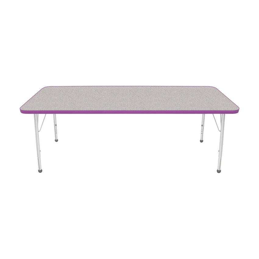 Mahar Creative Colors Small Rectangle Creative Colors Activity Table with Heavy Duty Laminate Top (30"W x 72"L x 22-30"H) - SchoolOutlet
