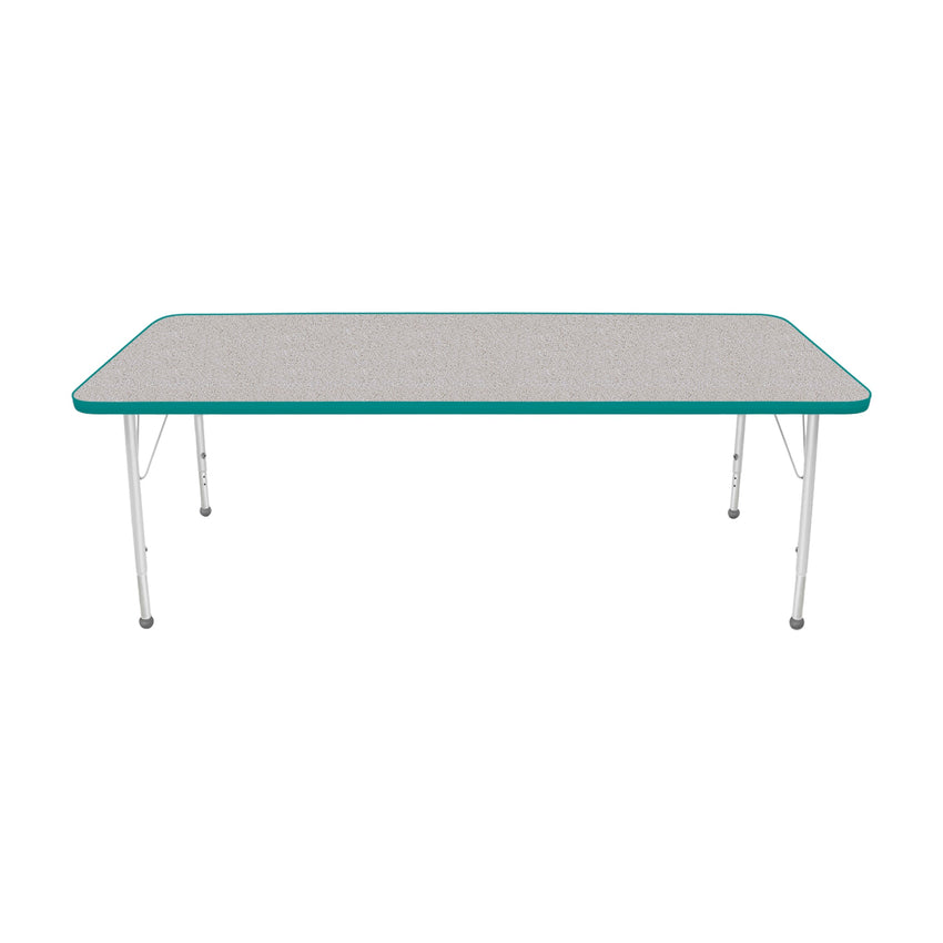 Mahar Creative Colors Small Rectangle Creative Colors Activity Table with Heavy Duty Laminate Top (30"W x 72"L x 22-30"H) - SchoolOutlet