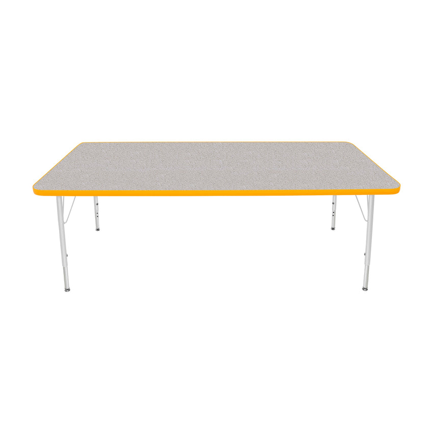 Mahar Creative Colors Large Rectangle Creative Colors Activity Table with Heavy Duty Laminate Top (36"W x 72"L x 22-30"H) - SchoolOutlet