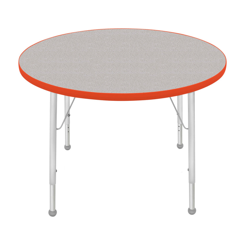 Mahar Creative Colors Large Round Creative Colors Activity Table with Heavy Duty Laminate Top (36" Diameter x 22-30"H) - SchoolOutlet