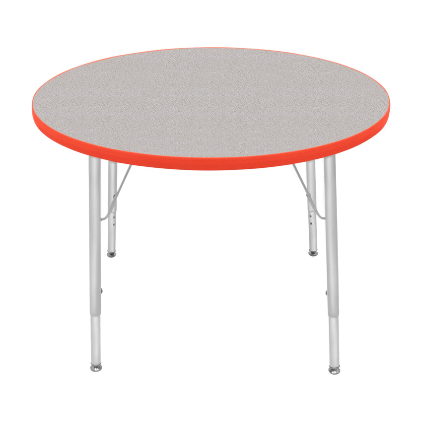 Mahar Creative Colors Large Round Creative Colors Activity Table with Heavy Duty Laminate Top (36" Diameter x 22-30"H) - SchoolOutlet