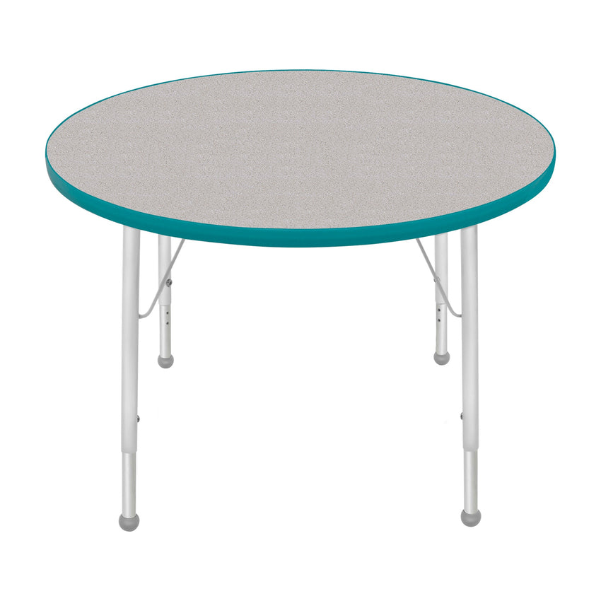 Mahar Creative Colors Large Round Creative Colors Activity Table with Heavy Duty Laminate Top (36" Diameter x 22-30"H) - SchoolOutlet