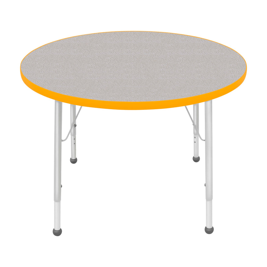 Mahar Creative Colors Large Round Creative Colors Activity Table with Heavy Duty Laminate Top (36" Diameter x 22-30"H) - SchoolOutlet