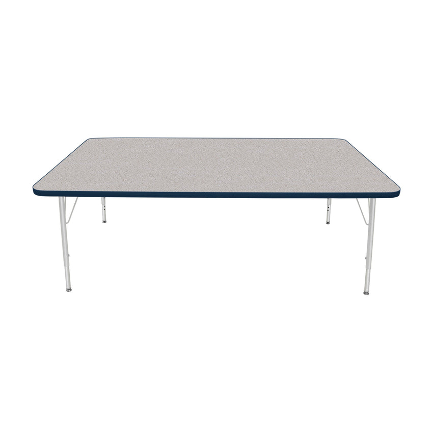 Mahar Creative Colors Large Rectangle Creative Colors Activity Table with Heavy Duty Laminate Top (42"W x 72"L x 22-30"H) - SchoolOutlet