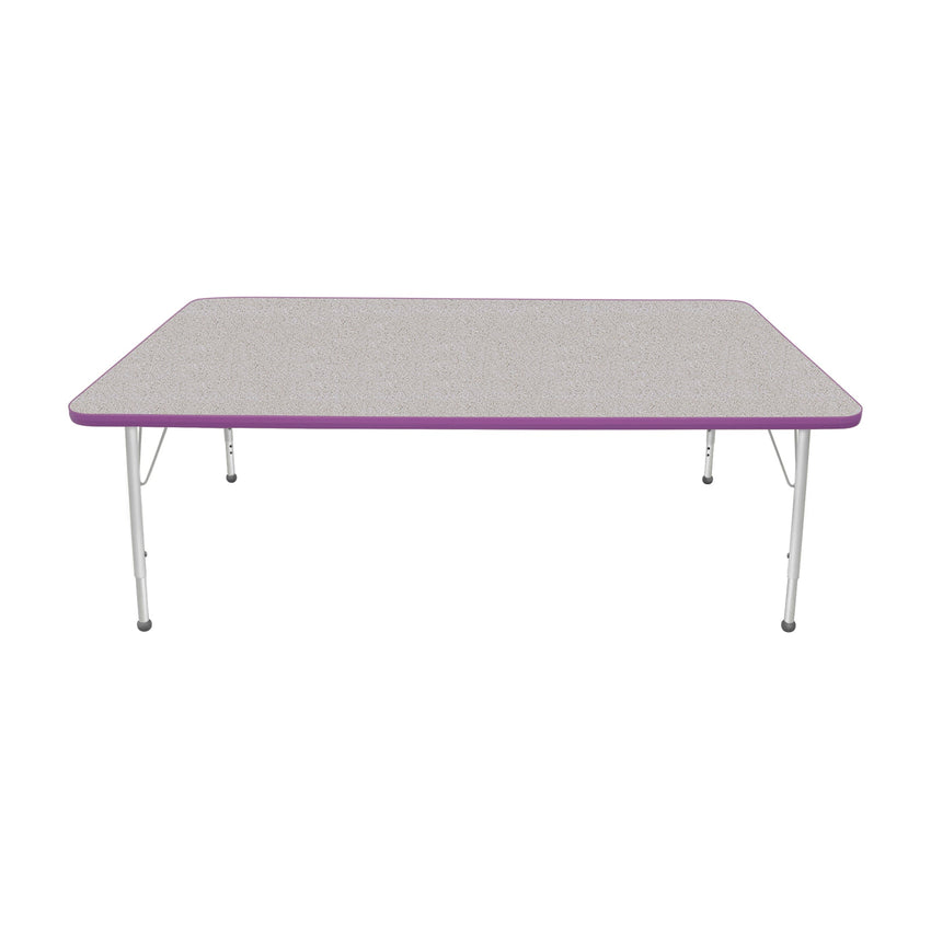 Mahar Creative Colors Large Rectangle Creative Colors Activity Table with Heavy Duty Laminate Top (42"W x 72"L x 22-30"H) - SchoolOutlet