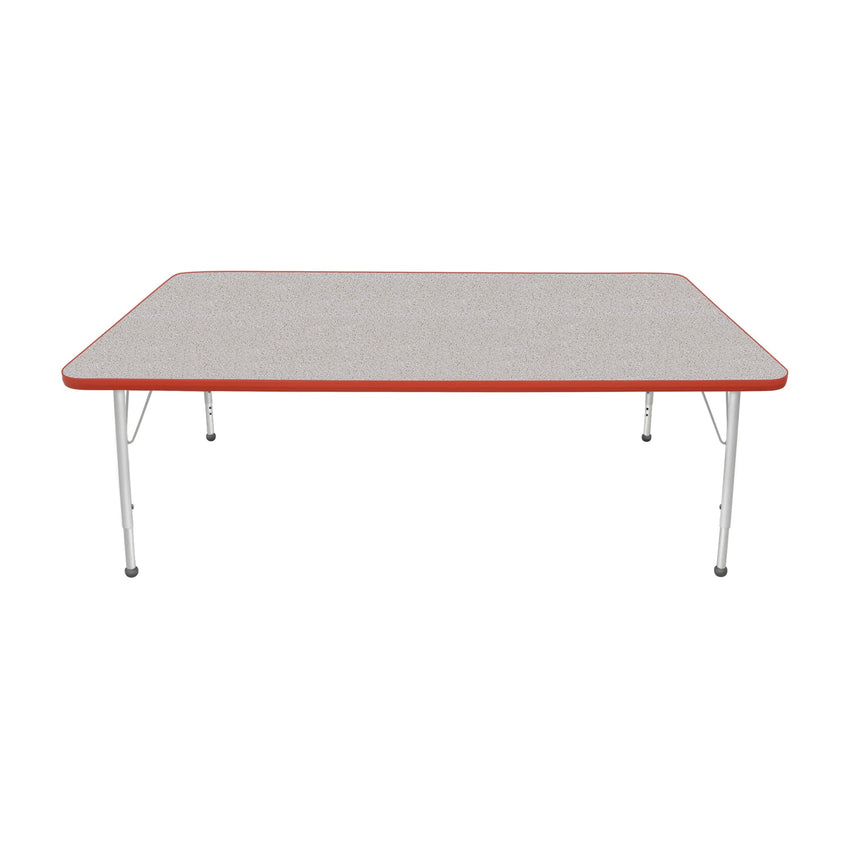 Mahar Creative Colors Large Rectangle Creative Colors Activity Table with Heavy Duty Laminate Top (42"W x 72"L x 22-30"H) - SchoolOutlet