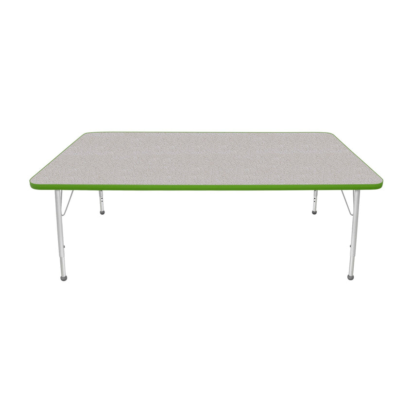 Mahar Creative Colors Large Rectangle Creative Colors Activity Table with Heavy Duty Laminate Top (42"W x 72"L x 22-30"H) - SchoolOutlet