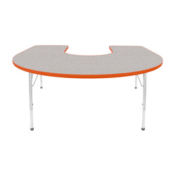 Mahar Creative Colors Horseshoe Creative Colors Activity Table with Heavy Duty Laminate Top (60"W x 66"L x 22-30"H)