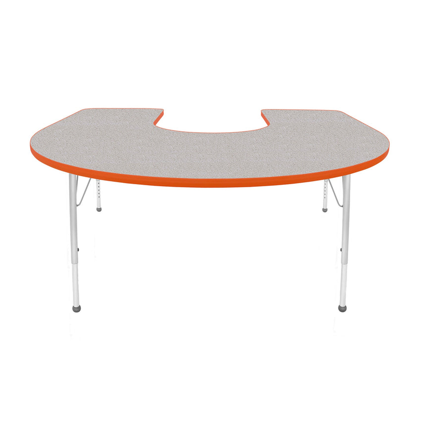 Mahar Creative Colors Horseshoe Creative Colors Activity Table with Heavy Duty Laminate Top (60"W x 66"L x 22-30"H) - SchoolOutlet