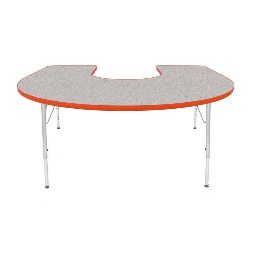 Mahar Creative Colors Horseshoe Creative Colors Activity Table with Heavy Duty Laminate Top (60"W x 66"L x 22-30"H) - SchoolOutlet