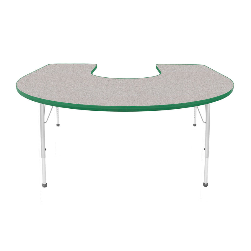 Mahar Creative Colors Horseshoe Creative Colors Activity Table with Heavy Duty Laminate Top (60"W x 66"L x 22-30"H) - SchoolOutlet