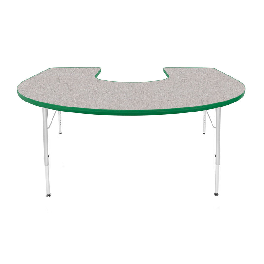 Mahar Creative Colors Horseshoe Creative Colors Activity Table with Heavy Duty Laminate Top (60"W x 66"L x 22-30"H) - SchoolOutlet