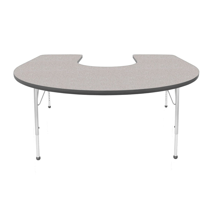 Mahar Creative Colors Horseshoe Creative Colors Activity Table with Heavy Duty Laminate Top (60"W x 66"L x 22-30"H) - SchoolOutlet