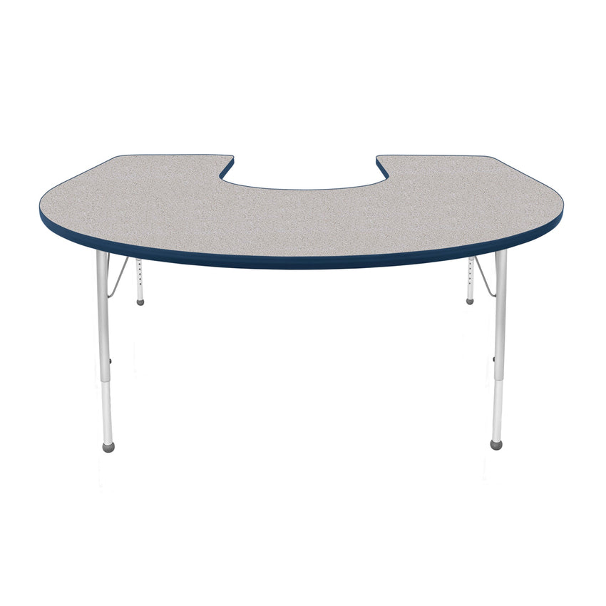 Mahar Creative Colors Horseshoe Creative Colors Activity Table with Heavy Duty Laminate Top (60"W x 66"L x 22-30"H) - SchoolOutlet