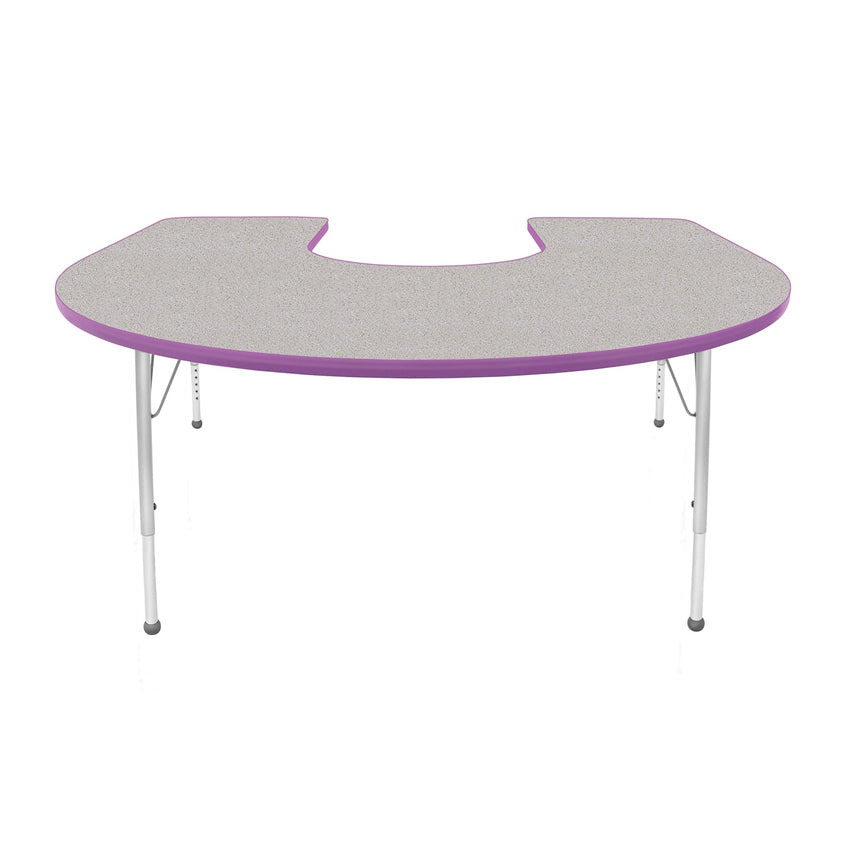 Mahar Creative Colors Horseshoe Creative Colors Activity Table with Heavy Duty Laminate Top (60"W x 66"L x 22-30"H) - SchoolOutlet