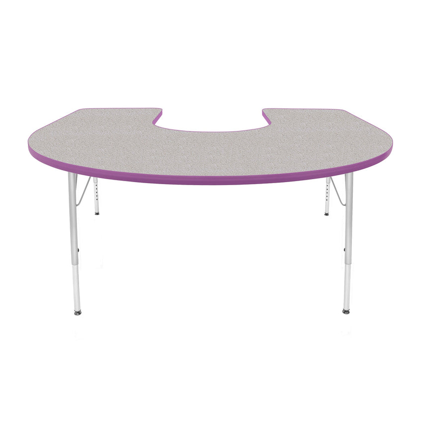 Mahar Creative Colors Horseshoe Creative Colors Activity Table with Heavy Duty Laminate Top (60"W x 66"L x 22-30"H) - SchoolOutlet