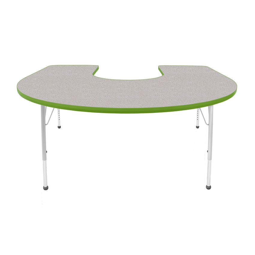 Mahar Creative Colors Horseshoe Creative Colors Activity Table with Heavy Duty Laminate Top (60"W x 66"L x 22-30"H) - SchoolOutlet