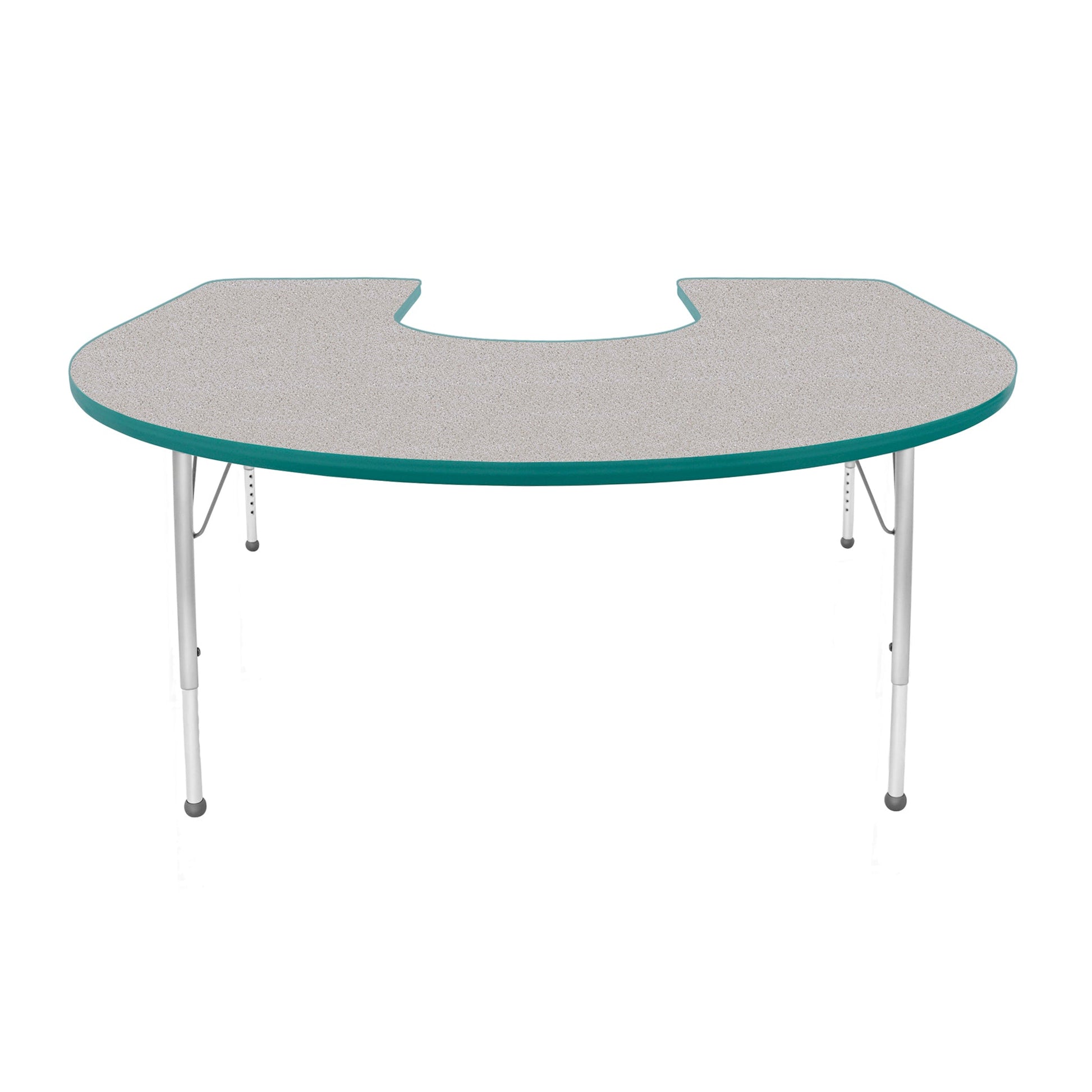 Mahar Creative Colors Horseshoe Creative Colors Activity Table with Heavy Duty Laminate Top (60"W x 66"L x 22-30"H) - SchoolOutlet