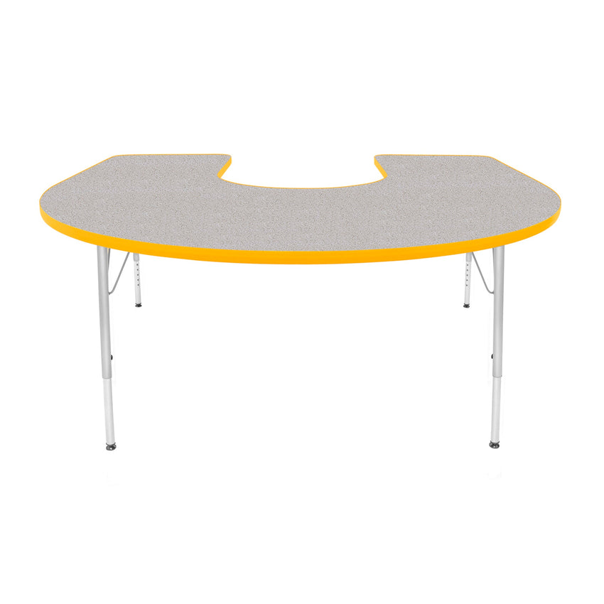 Mahar Creative Colors Horseshoe Creative Colors Activity Table with Heavy Duty Laminate Top (60"W x 66"L x 22-30"H) - SchoolOutlet