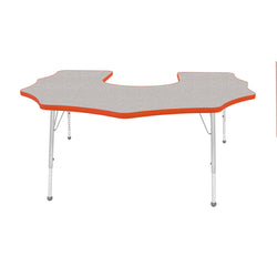 Mahar Creative Colors Scalloped Horseshoe Creative Colors Activity Table with Heavy Duty Laminate Top (60"W x 66"L x 22-30"H)