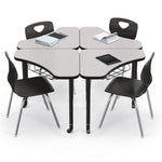 Mooreco Hierarchy Boomerang Snap Standard Desk - Adjustable 22 - 32