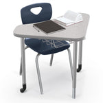 Mooreco Hierarchy Boomerang Snap Standard Desk - Adjustable 22 - 32