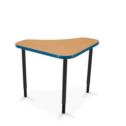 Mooreco Hierarchy Boomerang Snap Standard Desk - Adjustable 22 - 32" H - Black Leg