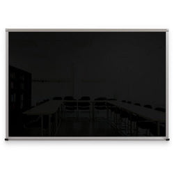 Mooreco 6'W X 4'H - Framed Visionary Board - Black (Mooreco 14804)