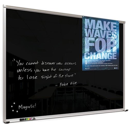 Mooreco 6'W X 4'H - Framed Visionary Board - Black (Mooreco 14804) - SchoolOutlet