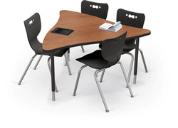 Mooreco Creator Configurable Tables - Triangle - Black Edgeband - Black Legs (Mooreco 1633K1)