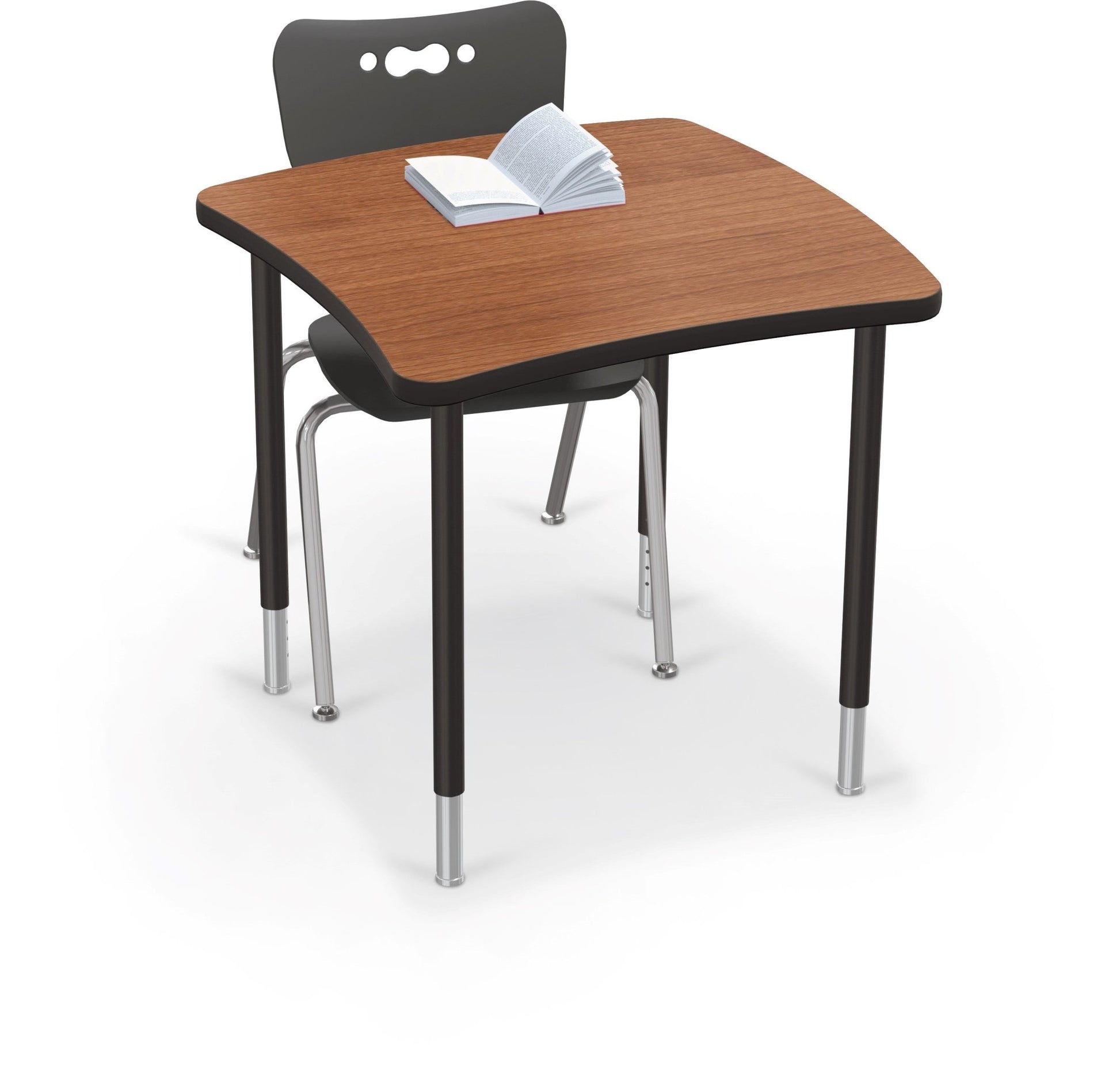 Mooreco Creator Configurable Tables - Square - Black Edgeband - Black Legs (Mooreco 1633M1) - SchoolOutlet