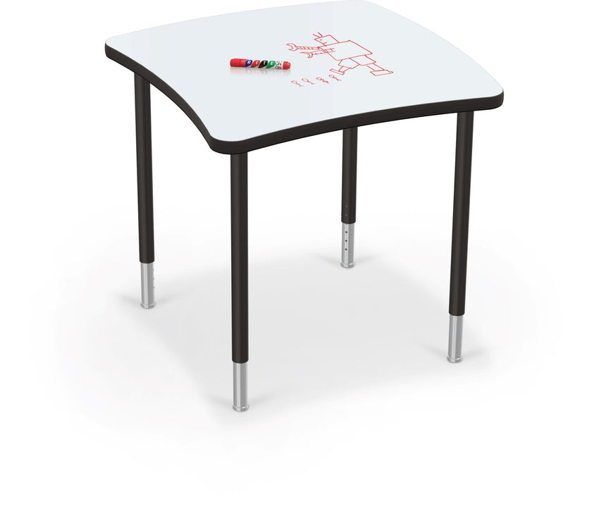 Mooreco Creator Configurable Tables - Square - Black Edgeband - Black Legs (Mooreco 1633M1) - SchoolOutlet