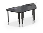 Mooreco Creator Configurable Tables - Chevron - Black Edgeband - Black Legs (Mooreco 1633P1) - SchoolOutlet