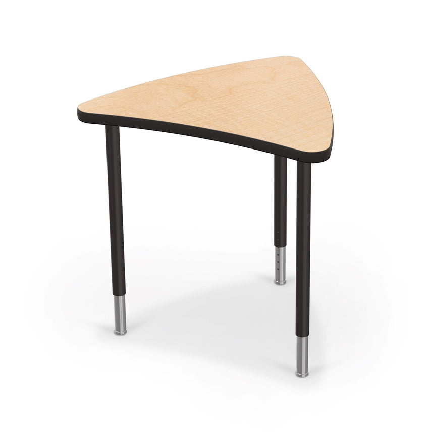 Mooreco Creator Configurable Tables - Chevron - Black Edgeband - Black Legs (Mooreco 1633P1) - SchoolOutlet