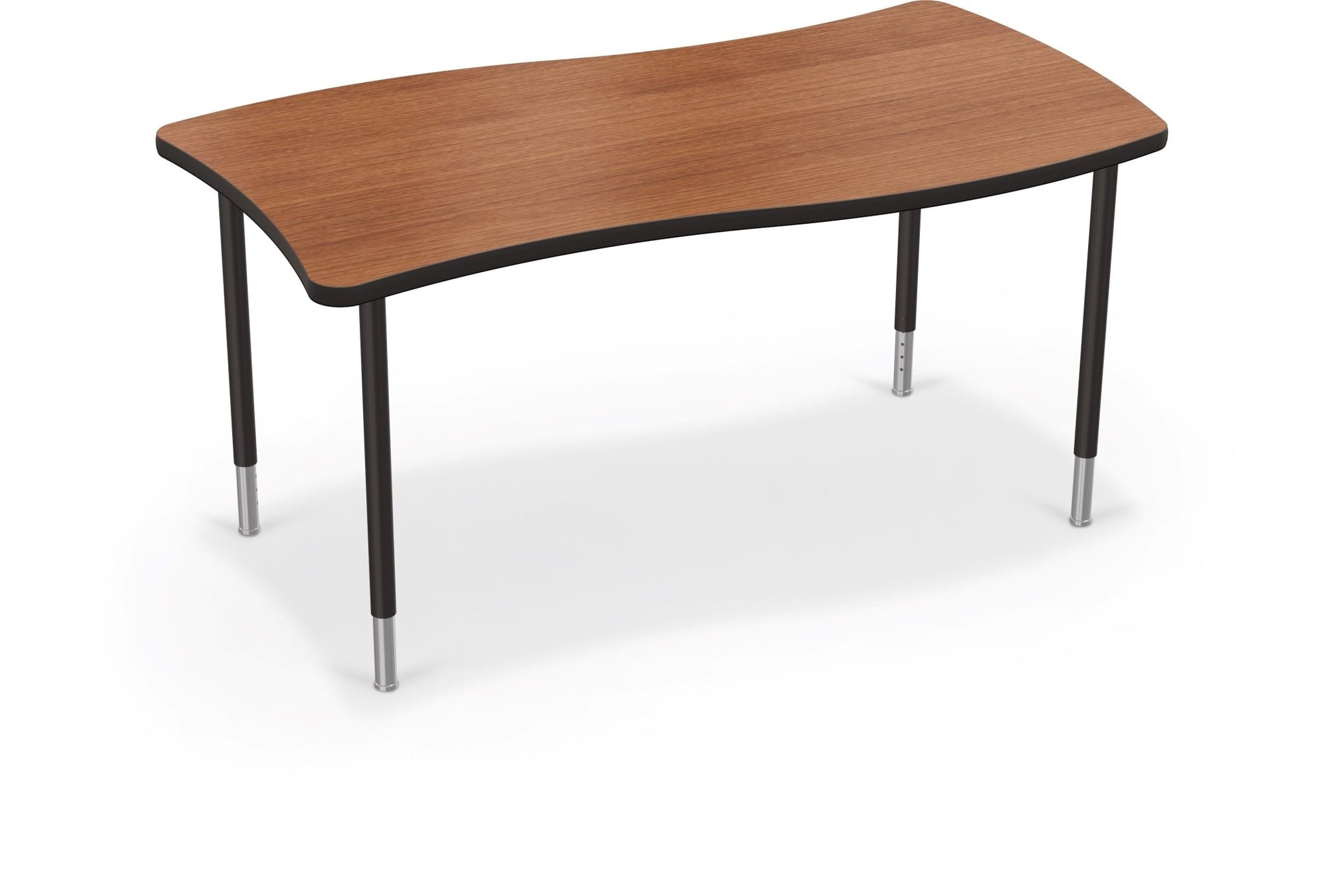 Mooreco Creator Configurable Tables - Rectangle - Black Edgeband - Black Legs (Mooreco 1633Q1) - SchoolOutlet