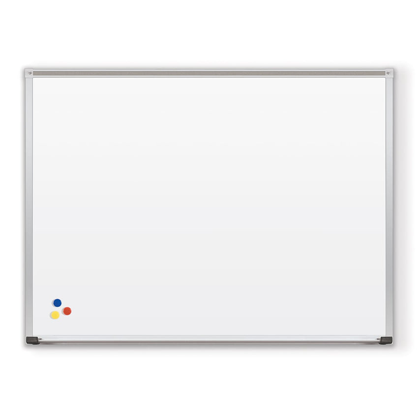 MooreCo Porcelain Steel Whiteboard – Deluxe Aluminum Trim (4'H × 6'W)