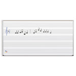 Mooreco - Porcelain Markerboard with Music Line - Aluminum Trim - 4'H x 8'W (Mooreco 202AH-S1) - SchoolOutlet